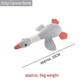 Grey canvas duck plush dog chew toy durable and bite-resistant for pet training play - Canvas Duck (PT126) / 33cm / Gray