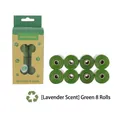 Biologisch afbreekbare hondenpoepzakjes met lavendelgeur, set van 8 rollen groen - Box (8 Rollen) / 8 Rollen Set / Legergroen
