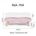 Supporto rialzato per ciotola per animali rosa in ABS, 39,5x22x15,5cm, peso 352g - Supporto per Ciotole / Rosa