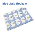 Couverture douce en polaire corail bleue avec motif éléphant pour chiens et cats - Taille S 25x25CM / Motif Éléphant Bleu