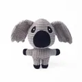 Grey corduroy elephant-shaped squeaky dog plush toy for molar cleaning and fun playtime - 25*17cm / Sloth