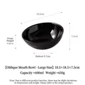 Large black ceramic tilted pet bowl with dimensions 18.5x7.5cm and 600ml capacity - Large Slanted Bowl (Glossy Black)