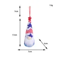 Patriotic Independence Day gnome hanging ornament with stars and stripes knitted hat - Style 1 (C3-27) / 1 Piece