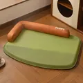 Wasserfeste grüne Haustiermatte mit orangefarbener L-förmiger Stütze und PUPPY-Logo - XL (87x63cm) / Olivgrün