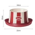 Einzigartiger Haustiernapf in Form eines Zauberhutes, rot-weiß gestreift, 10 cm hoch - Red Circus Stripes (7016) / Einzelschüssel / Rot