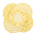 Tapis à lécher en silicone jaune avec ventouses pour une alimentation lente - Style 2315 / Jaune
