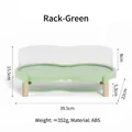 Supporto verde per ciotola per animali in ABS con bordo ondulato per cani e gatti - Supporto per Ciotole / Verde