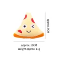 Adorable pizza-shaped plush cat toy with crinkle paper and catnip, dimensions 10x9cm - Pizza