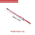 Plush snake replacement head for cat teaser wand, 43cm length - Red Spotted Large Eye Snake