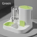 Integrated automatic pet feeder and waterer station in green for cats and dogs - 1 Piece / Green