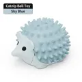 Sky blue hedgehog shaped rotatable catnip ball toy for cats to lick and clean teeth - Hedgehog Shape Blue