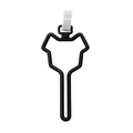 Hands-free dog poop bag holder clip with white leash attachment for pet waste bags - With Packaging / Deep Black