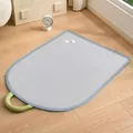 Hellblaue Sommer-Kühlmatte für Hunde und Katzen mit Deko-Tieren und grünem Griff - Größe S (Unter 2.5kg) / Hellblau Wolke mit Decke