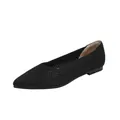 Eleganti ballerine in maglia nera a punta con design a rete traspirante per donna - 34 / Nero Svuotato