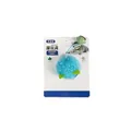 Pallina di peluche con erba gatta e campanello, dimensioni 13x10cm, peso circa 15g - Imballaggio su cartoncino / Topo con campanello blu