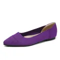 Ballerine eleganti e traspiranti in maglia viola con punta affusolata e design piatto - 34 / Viola