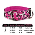 Detaillierte Größentabelle für pinke Camouflage-Hundehalsbänder für große Hunde - M (Breite 4cm Länge 33-41cm) / Camo Rosarot