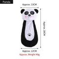 Interactive cartoon panda plush dog toy skin with squeaker and crinkle paper, 28cm - Panda / Black and White