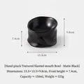 Cuenco cerámico para mascotas negro mate con diseño inclinado para protección del cuello. - Cuenco inclinado / Negro