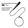 Professional slip lead dog leash showing adjustable loop and ergonomic handle - 120cm (6mm) / Black