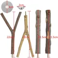 Natuurlijk houten vogelperches set met afmetingen voor vogelkooi accessoires - Set van 4