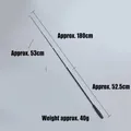 Professional 180cm telescopic cat wand interactive fishing rod toy for indoor cats - 4-Section Retractable Rod (Approx 180cm) / Black Handle Black Rod