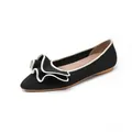 Elegante spitze Ballerinas aus schwarzem Mesh mit weißer Rüsche und Latex-Innensohle - 35 / Rüschen Schwarz & Weiß