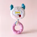Niedliches Plüschmonster-Hundespielzeug mit einem rosa strukturierten Gummibeißring - Kleiner Teufel Puppe Beißring (17*8cm) / 65.00g / Rosa