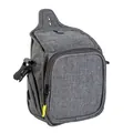 Sac de transport gris pour friandises pour chien en tissu avec fermeture éclair jaune - 25cmx17cmx12cm / Gris clair