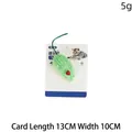 Topo giocattolo interattivo in peluche verde per gatti su scheda display 13x10cm - Imballaggio su cartoncino / Topo caramella verde