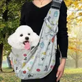 Portable adjustable pet carrier sling for small dogs and cats with cute cartoon print - Adjustable Buckle Bag / Cartoon Print Gray