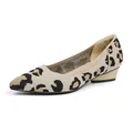 Bailarinas elegantes de punta con estampado leopardo y tacón bajo cuadrado muy cómodo - 34 / Estampado de leopardo