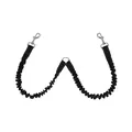 Durable black double bungee dog leash for two dogs, anti-pull elastic pet coupler - Double Head Leash / Width 2.0cm / Black