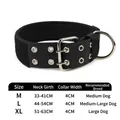 Durable black dog collar size guide with neck measurements for medium to large breeds. - M (Width 4cm Length 33-41cm) / Black