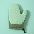 Guanto verde menta per animali, spazzola massaggiante in silicone per cani e gatti - Vestibilità regolare / Verde