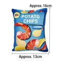 Plush crinkle squeaky potato chip pet toy for small dogs, approx. 16x13cm size. - Shrimp Flavor Bag / Blue