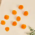 Soft orange plush balls for Halloween cat toy accessories and DIY pet craft supplies - No. 17 Orange Yarn Ball