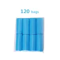 8 rolls of blue degradable EPI pet waste bags, total 120 count for dog poop cleanup - 0.8 Mil 8 Rolls / Blue