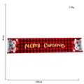 Red and black buffalo plaid Christmas table runner with Merry Christmas text 180x35cm - Table Flag / 180x35cm / Red Table Runner