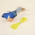 Interactive lifelike plush bird cat toy with suction cup and yellow elastic cord - Electronic Sound (Bird Only) / Bluebird
