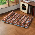Materassino impermeabile a strisce marroni e blu per animali domestici, morbido e accogliente - S (50*38cm) / Grigio bicolore (personalizzabile, contatta il servizio clienti)