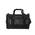 Portable black mesh breathable Oxford cloth pet carrier bag for cats and small dogs - Handheld Steel Ring Style / Black / M