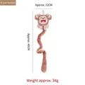 Brown monkey plush cat toy featuring spring body and crinkle paper for interactive play - Brown Monkey / Brown Monkey