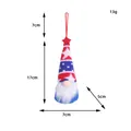 USA Independence Day gnome ornament dimensions: 17cm tall with red white blue star hat - Style 3 (C3-29) / 1 Piece