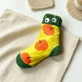 Jouet en peluche pour chien en forme de chaussette avec motif de pommes - Orange