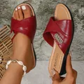 Women's red wedge sandals with peep toe and embellished strap for summer fashion. - 36 / Cross Strap Wedge Style with Rhinestone Metal Buckle / Black