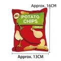 Plush potato chip squeaky dog toy with crinkle paper, red bag design, size 13x16cm - Chilli Flavor Bag / Red