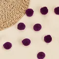 Multiple soft purple yarn pom poms cat toy accessories for interactive pet playing fun - No. 18 Purple Yarn Ball