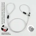 Detailed macro view showing the internal steel wire core and double-layered protective sleeve - Transparent PVC Handle Slip Lead (All-in-One) / 5mm*70cm / Silver White