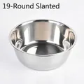 Profi Edelstahl Napf für Haustiere mit rundem schrägem Design für Hunde und Katzen - 19-Rund Schräg